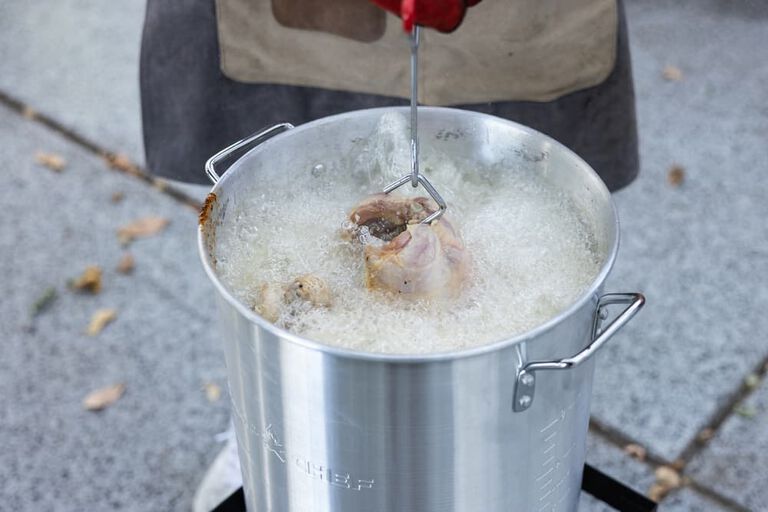 cooking turkey. 
